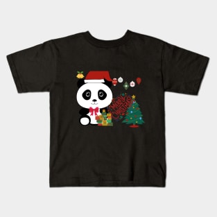 Panda Christmas Kids T-Shirt